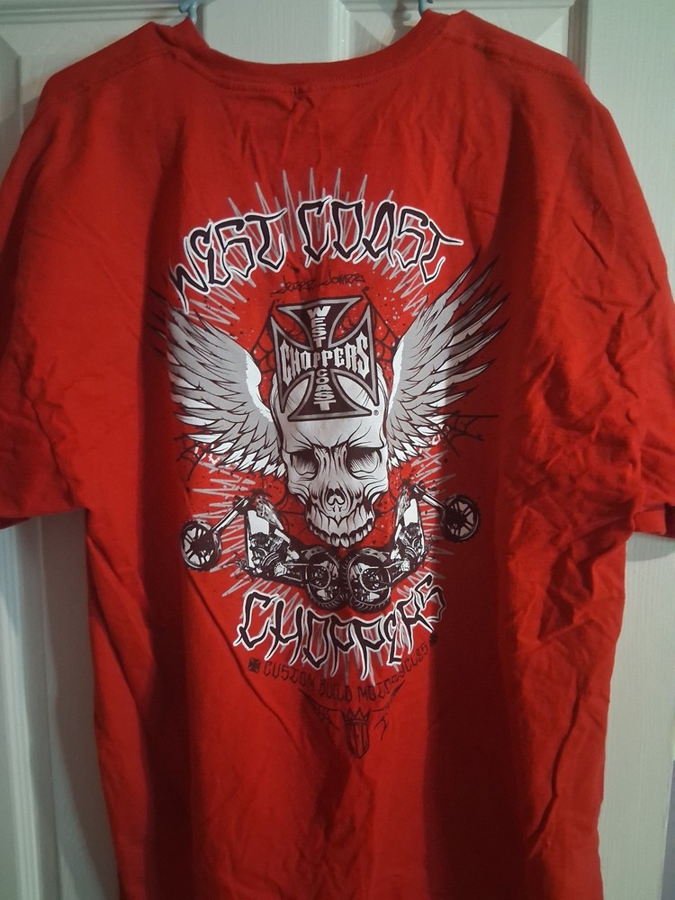 West Coast Choppers Men's T-Shirt Size XXL 2XL Vintage, Long Beach, CA,
