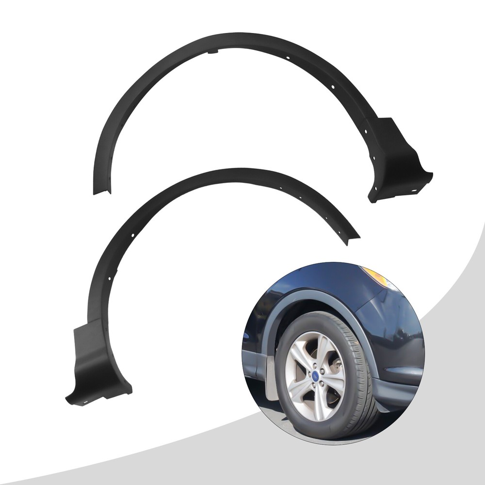 Front Fender Flare Wheel Well Arch Molding Trim Pair For Ford Escape 2013-2016
