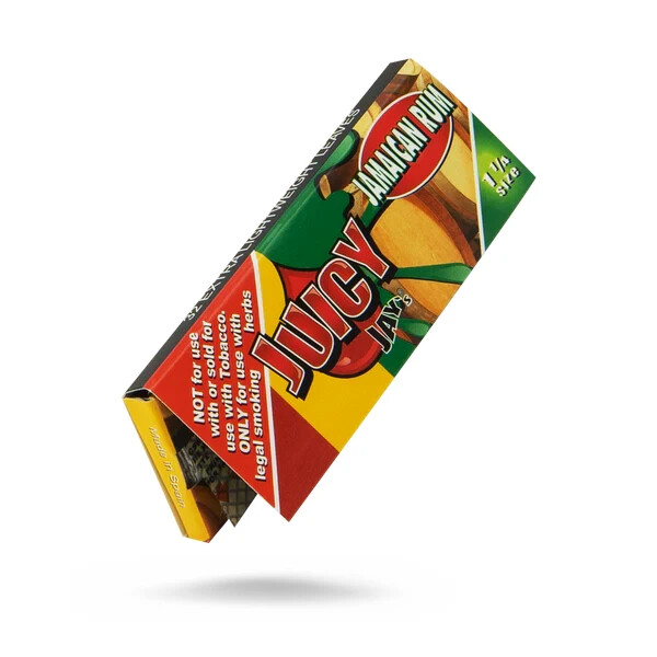 Juicy Jay’s Flavored Rolling Papers –Jamaica Rum– 1 1/4