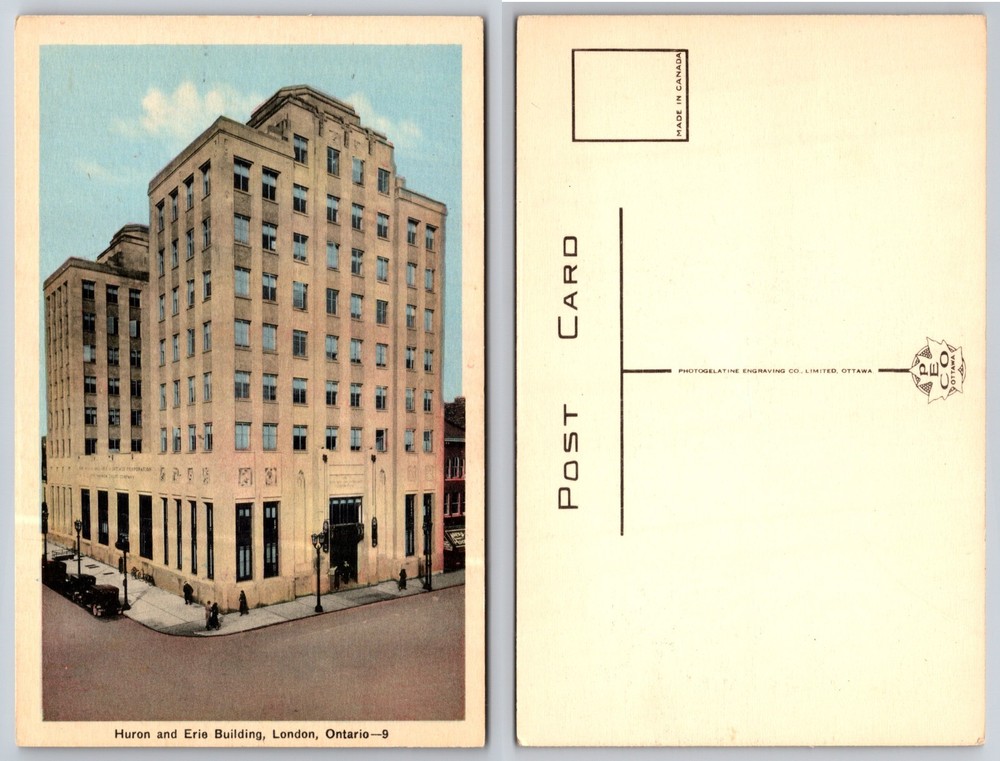 Huron And Erie Building London Ontario Postcard