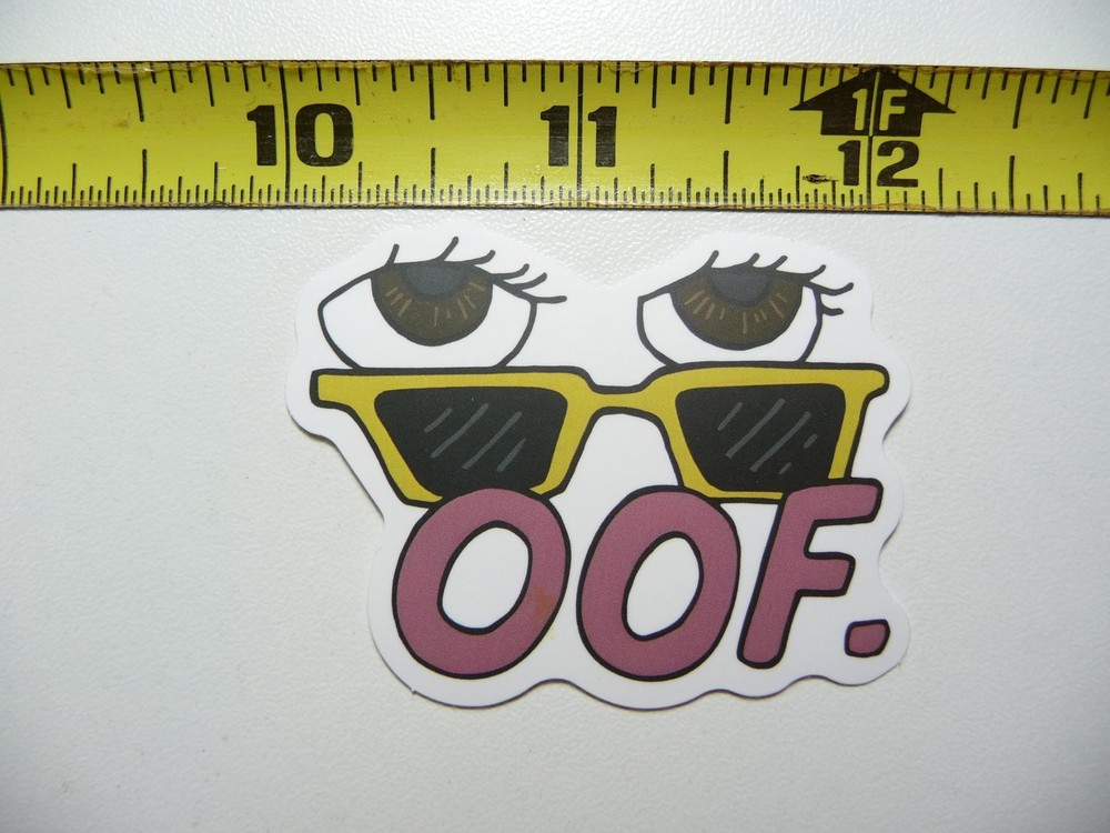Sarcastic OOF Sunglasses Sticker Funny Novelty Decal