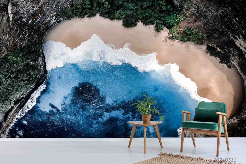 3D Bay Overlooking Landscape Wall Murals Wallpaper Murals Wall Sticker