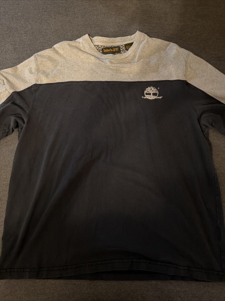 Vintage Y2K timberland cut-and-sew long sleeve t shirt Sz XL Color- Block