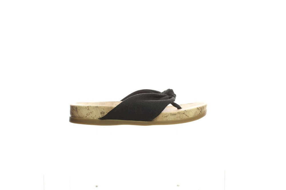 LifeStride Womens Happy Black T-Strap Sandals Size 6