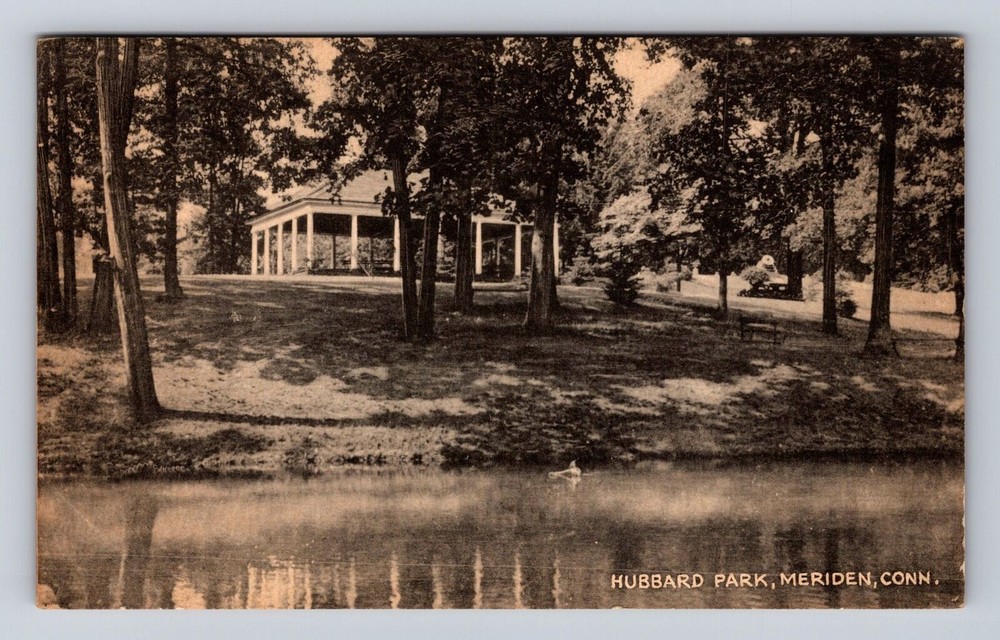 Meriden CT-Connecticut, Hubbard Park, Antique, Vintage c1944 Souvenir Postcard