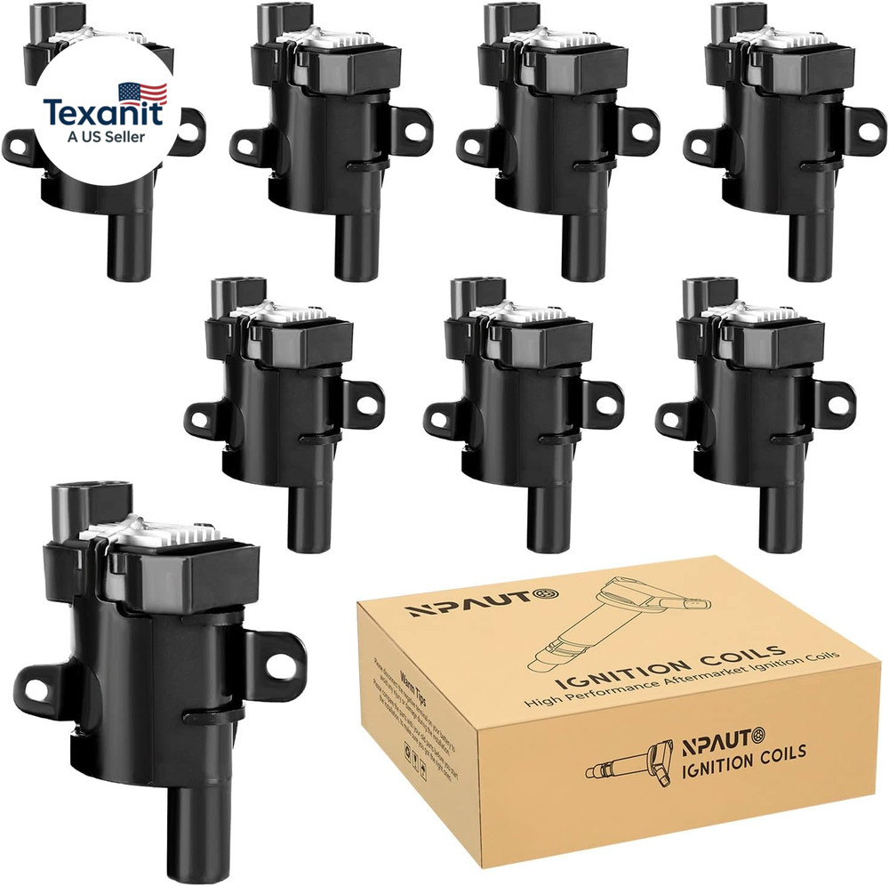 Round Ignition Coil Pack Compatible with V8 4.8 5.3 6.0 Chevy Silverado 1500 250