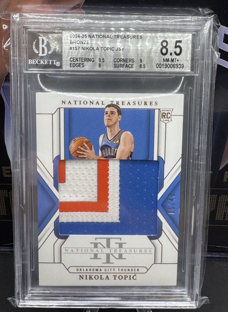 2024 National Treasures Bronze #157 Nikola Topic JSY RC /49 BGS 8.5