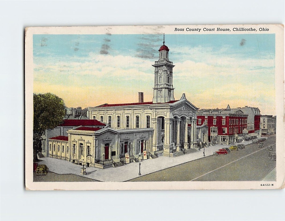 Postcard Ross County Court House Chillicothe Ohio USA