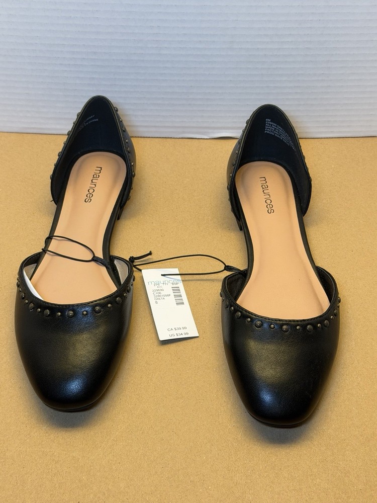 Maurices WOMENS Black Stuffed Flats  8M
