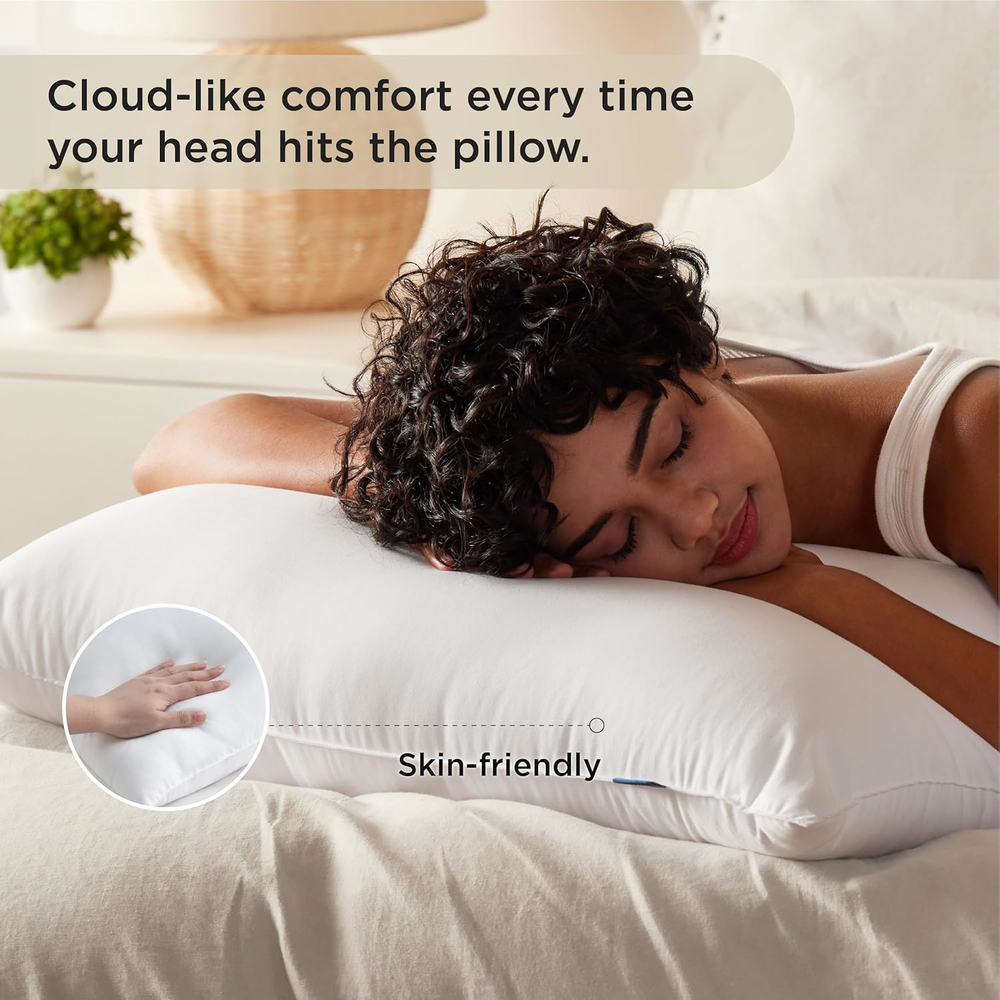 Queen Size Pillow Set of 2 - Soft Support for Side and Back Sleepers