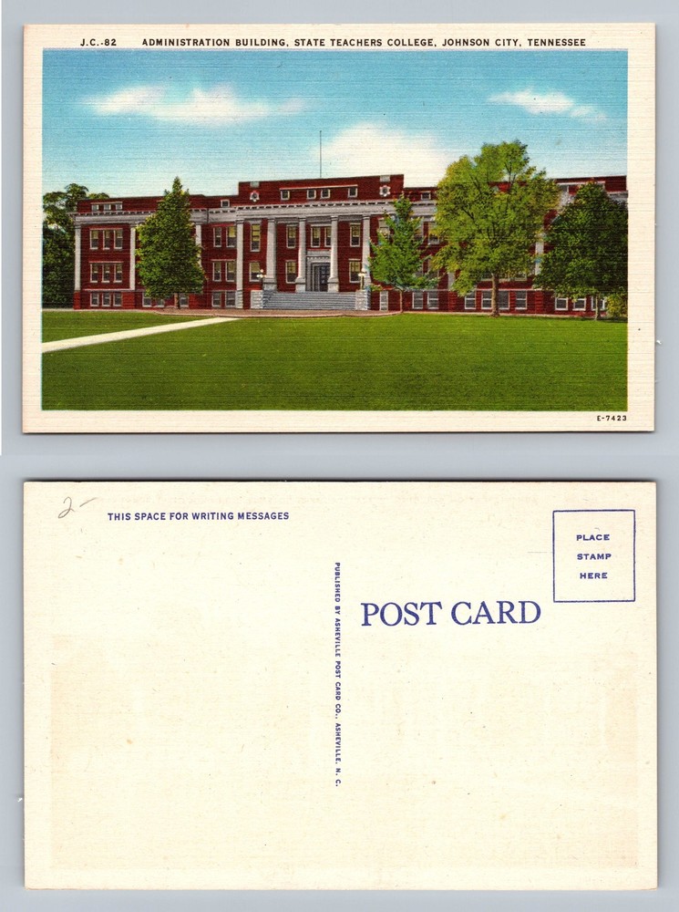 Johnson City, TN-Tennessee, State Teachers Admin Building PC Vintage Postcard