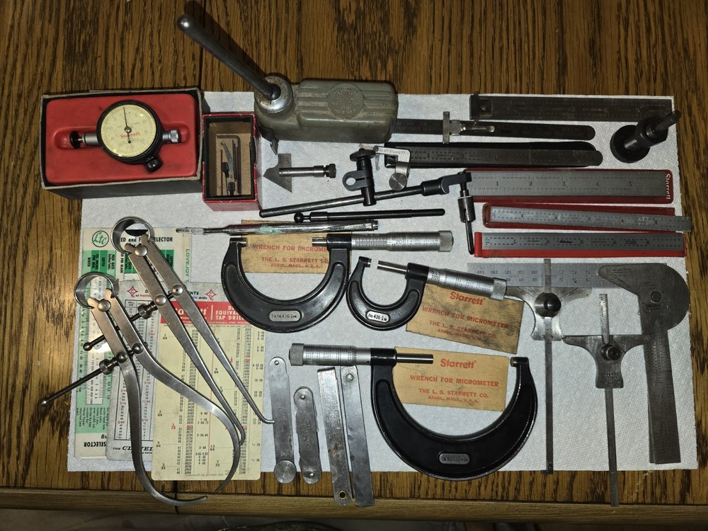 Lot of PRECISION MEASUREMENT TOOLS - STARRETT MICROMETERS and more