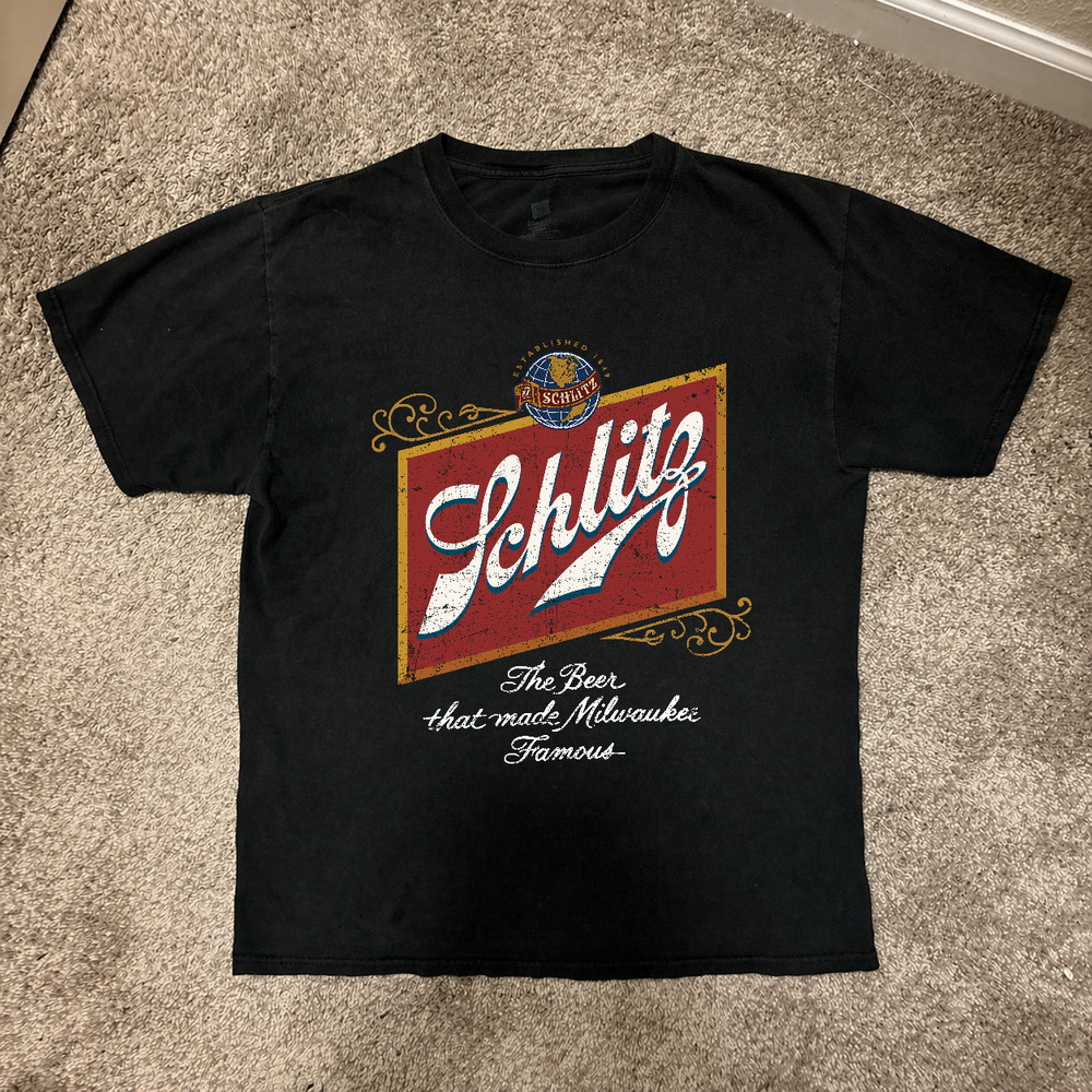 Vintage Milwaukee Schlitz Beer 1849 T-Shirt for Men
