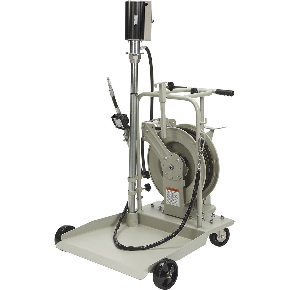 Roughneck 6.5:1 Air-Operated Oil Pump Kit with Cart Hose Reel 4.7 GPM