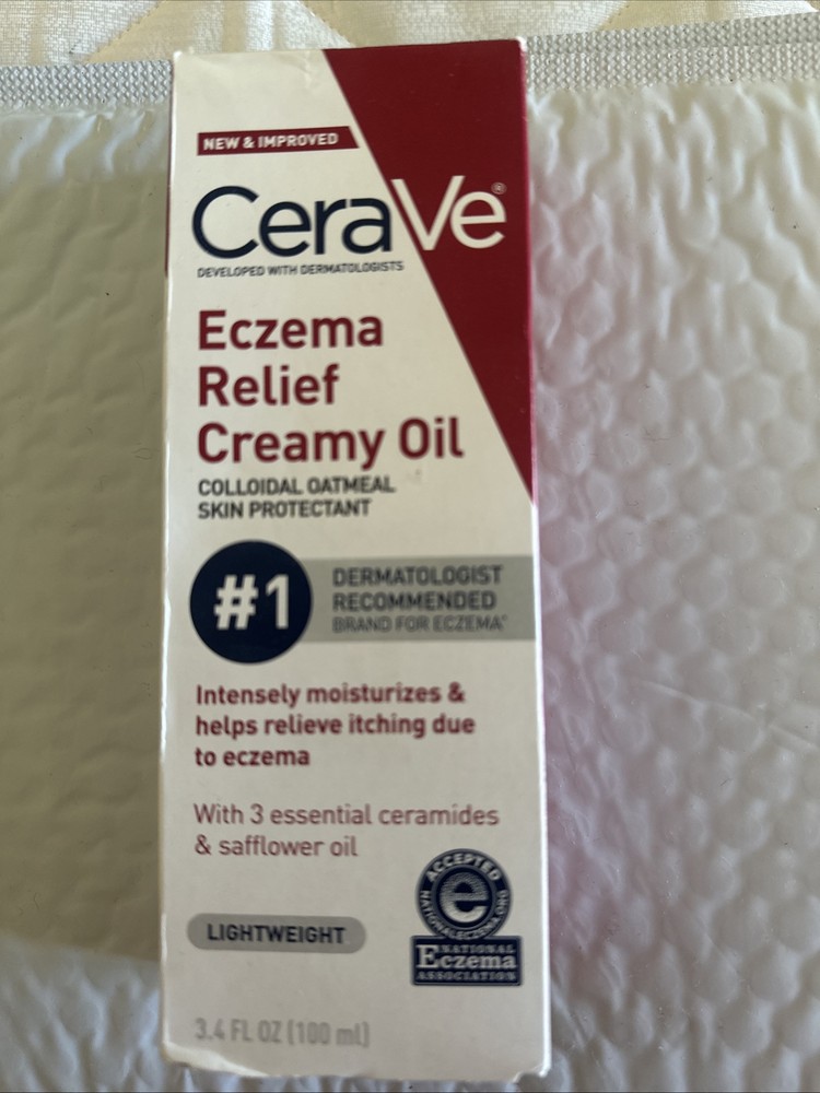 CeraVe Eczema Relief Creamy Oil for Itching 3.4 Fl Oz New with Box
