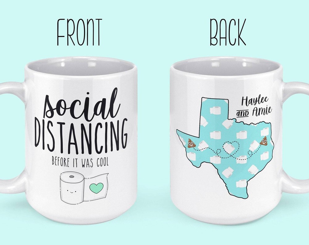Social Distancing Cup For Friend  Quarantine Mug Long Distance Friendship