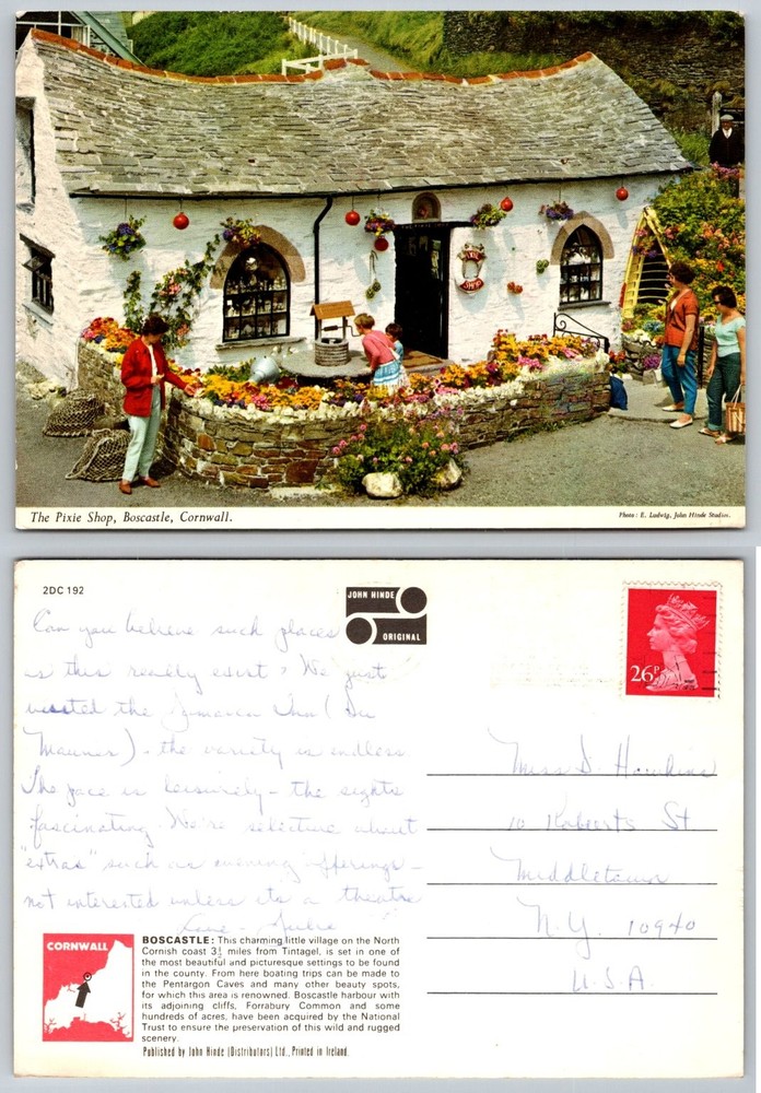 The Pixie Shop Boscastle Cornwall UK Postcard John Hinde Posted 1970s-80s