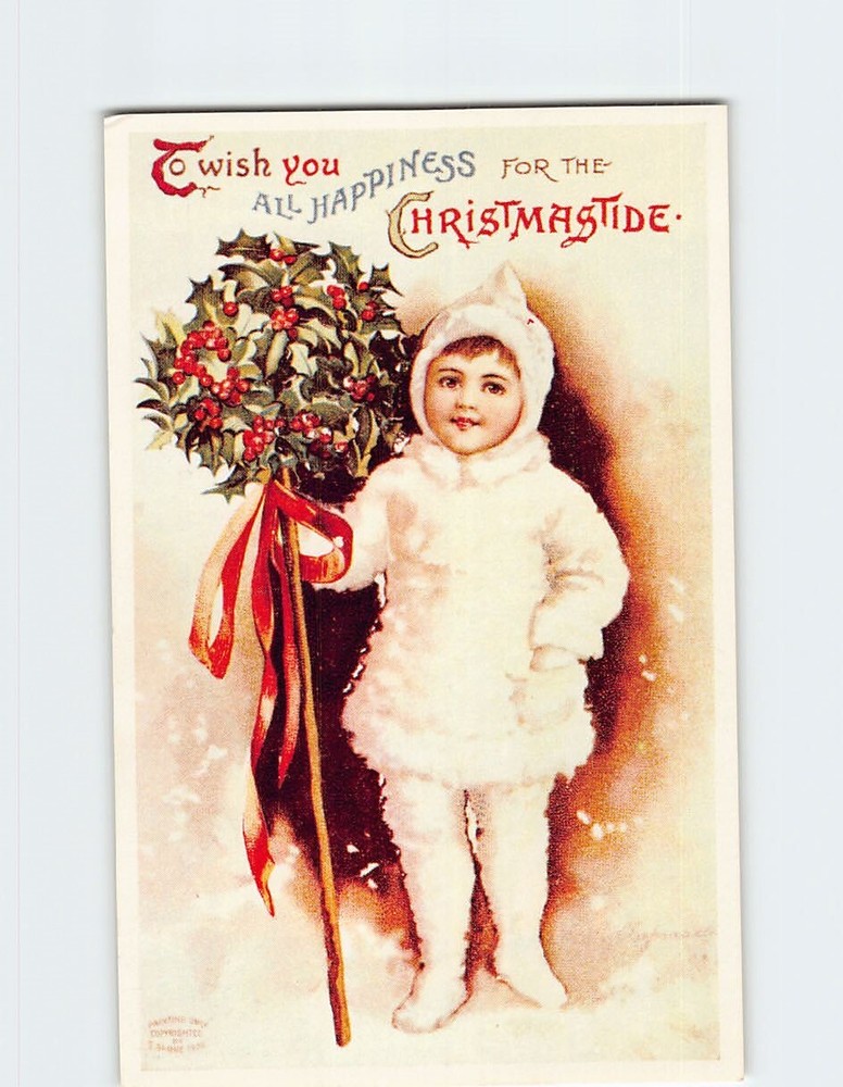 Postcard Christmas Holiday Greeting Card with Art Print
