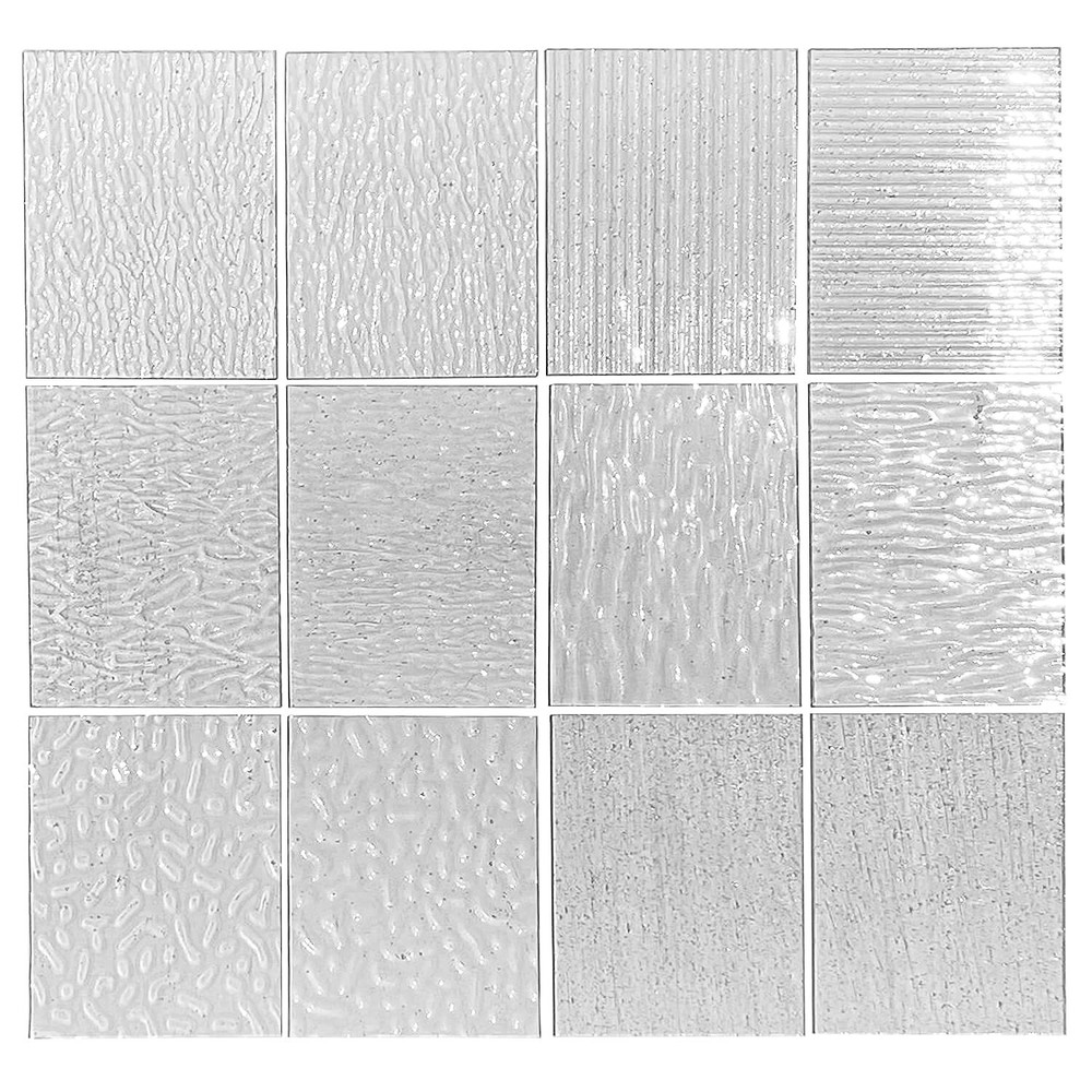 12 Sheets Stained Glass Sheets Pack, 6