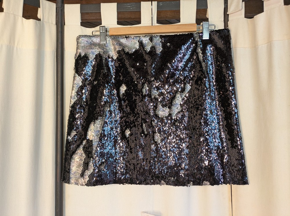 NWT Free People Camo Sequin Mini Skirt Size 10 List $128