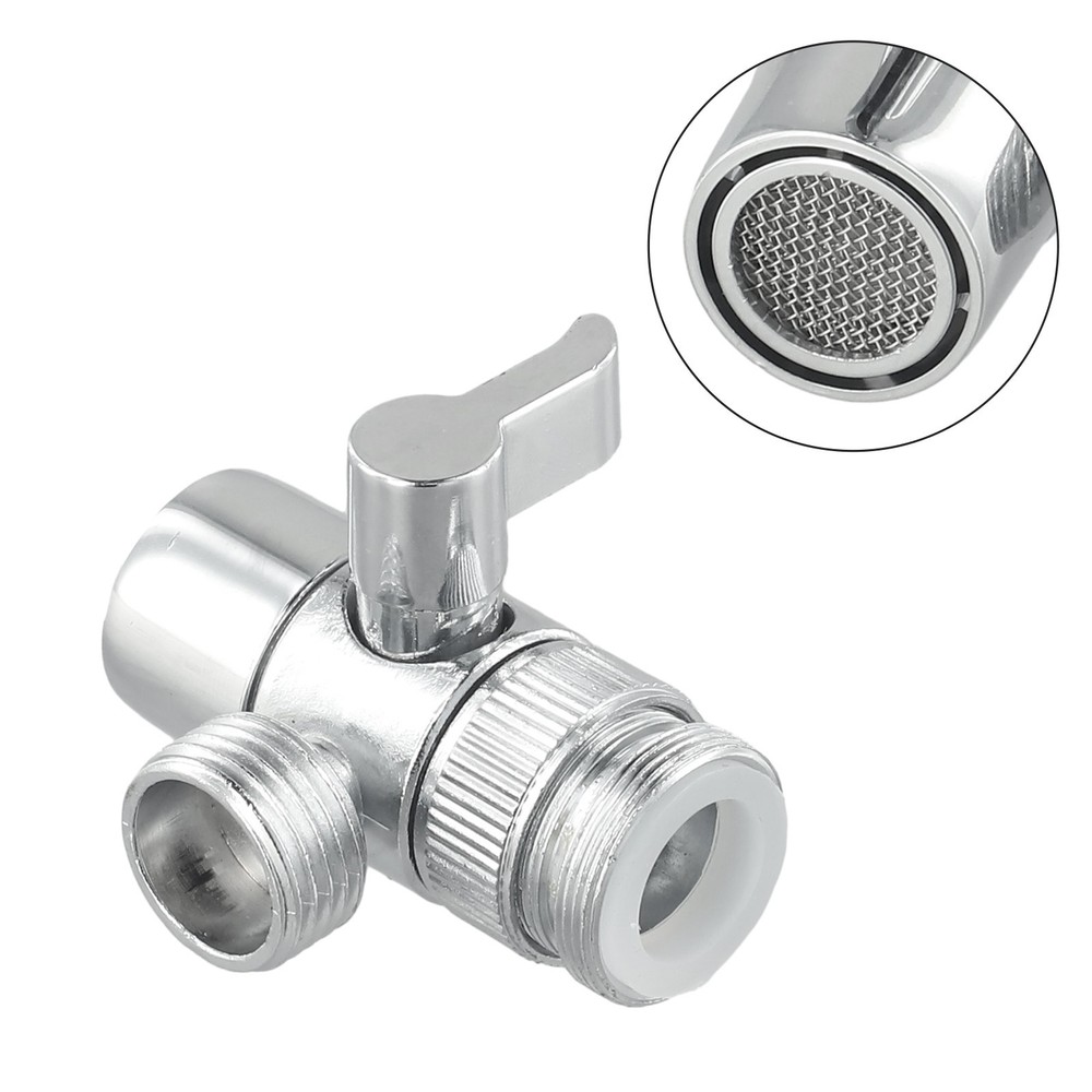 3-way Diverter Valve Water Tap Connector Faucet Adapter Kitchen Sink Splitter  .
