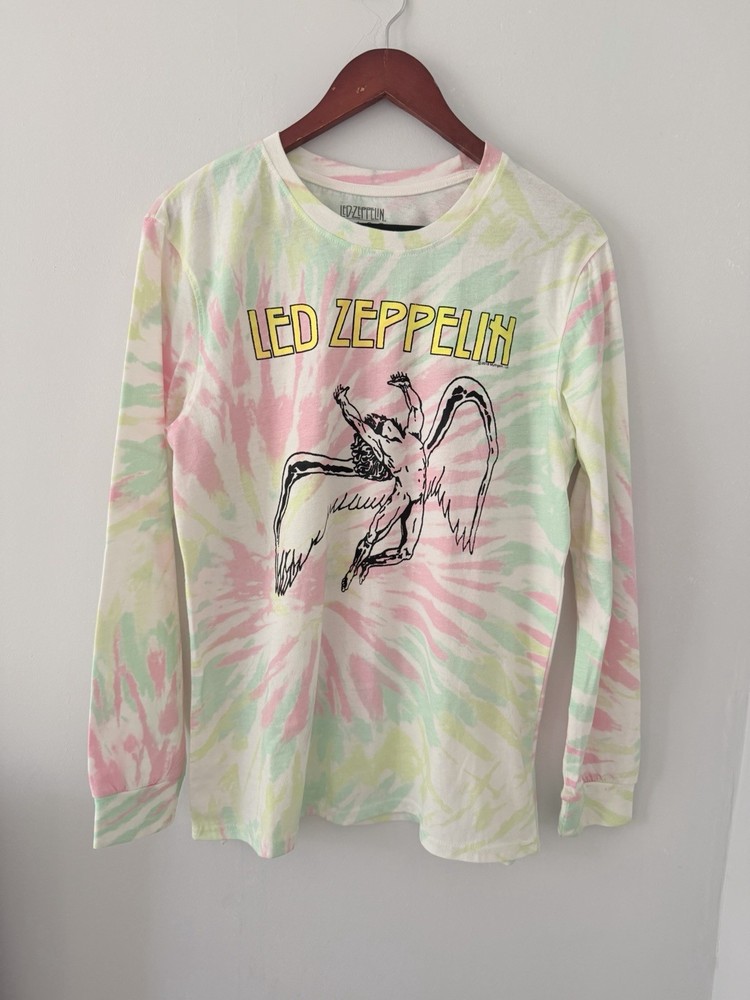 Led Zeppelin Cotton Graphic Tee Size M Rock Band Music
