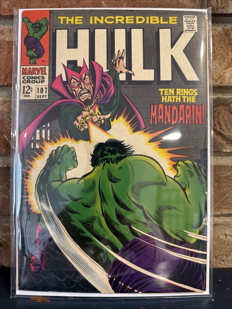 Incredible Hulk #107 Mandarin Nick Fury Silver Age Age 1968 Marvel Comics Raw