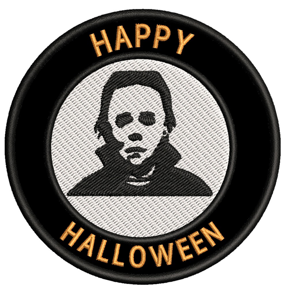 Halloween Michael Myers Patch Embroidered Iron-On Applique Costume Scary Movie