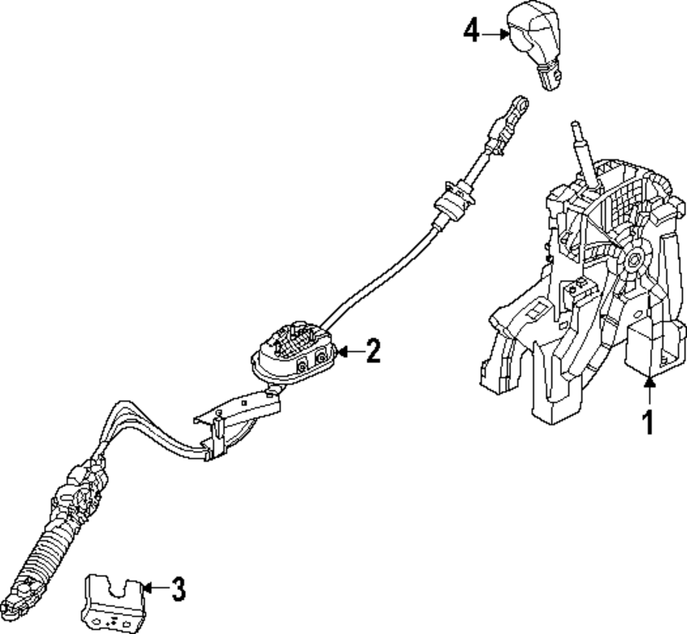 Genuine Nissan Shifter Assembly 34901-7LF0A