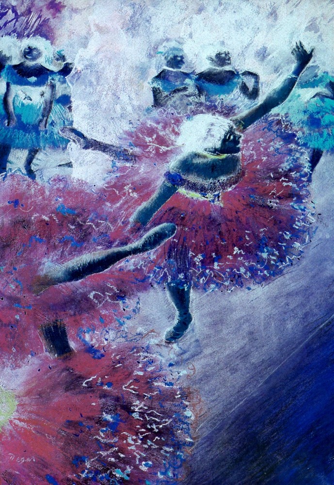 Ballet Decorative Painting Poster. Fine Graphic Art. Wall Interior Design. 2274