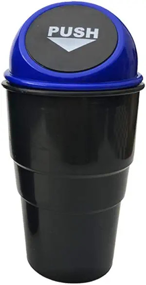 Mini Car Trash Can for Cup Holder - Blue Automotive Waste Bin for  Color: Blue