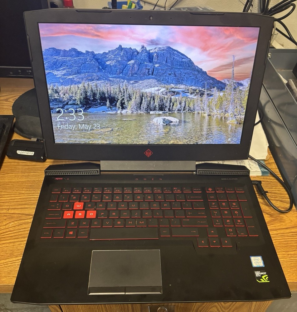 HP OMEN 15-ce015dx i7 GTX 1050 Ti 15.6” Gaming Laptop B&O Works BAD BATTERY