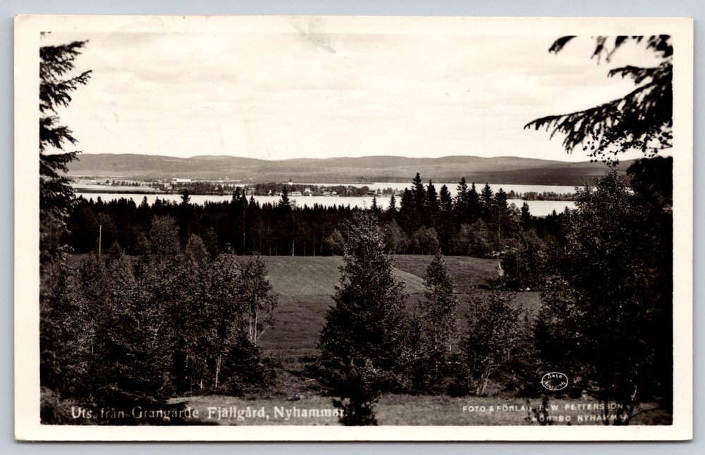 Postcard RPPC Uts franGrangarde Fjallgard Nyhammer Sweden