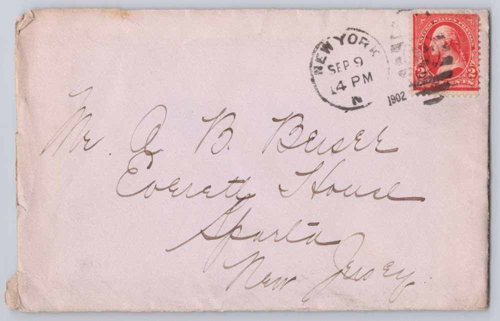 New York, NY 2c Washington with datestamp, Un 1902 New York