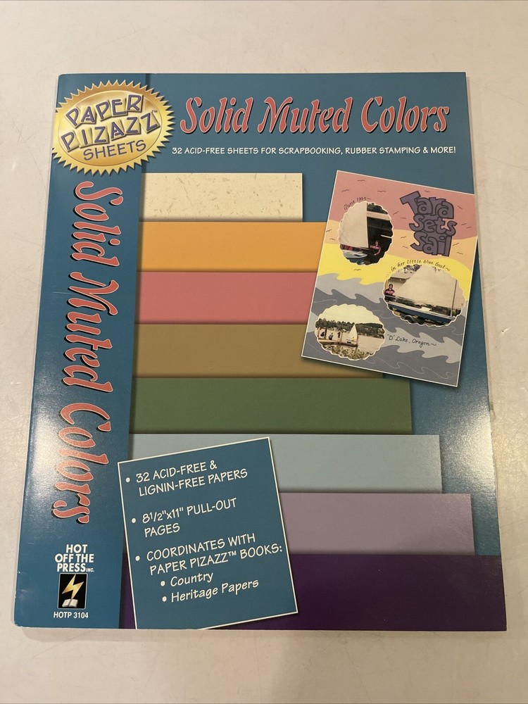 PAPER PIZAZZ  Solid Muted Colors Scrapbooking 12