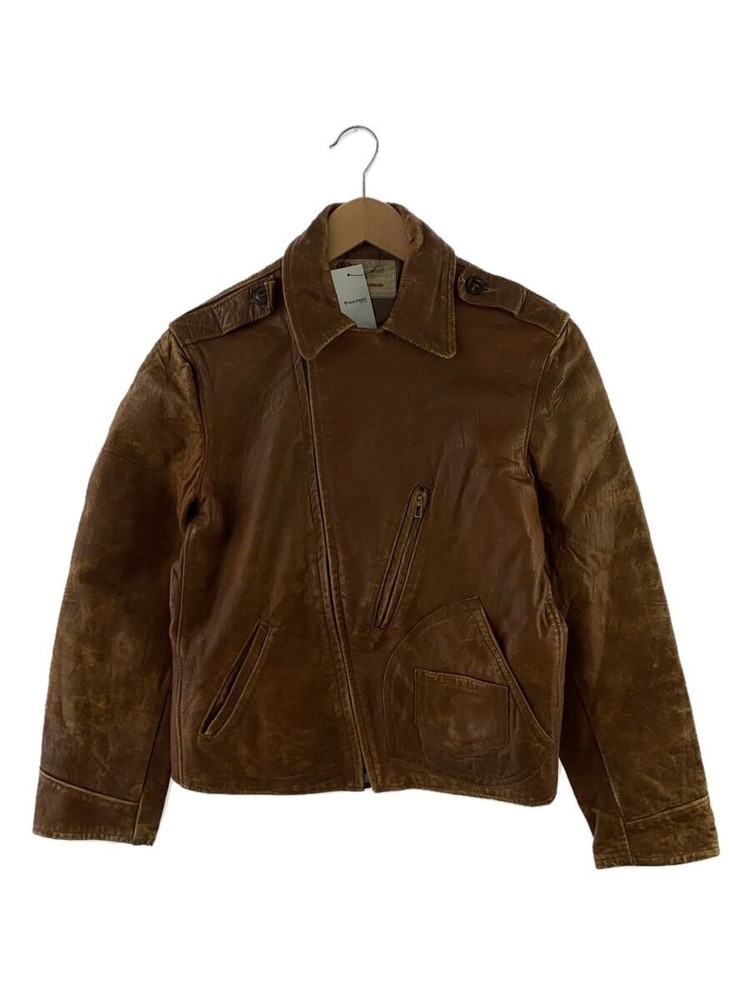 Men's Brown Sheepskin Leather Jacket Blouson by Bogen & Tenenbaum