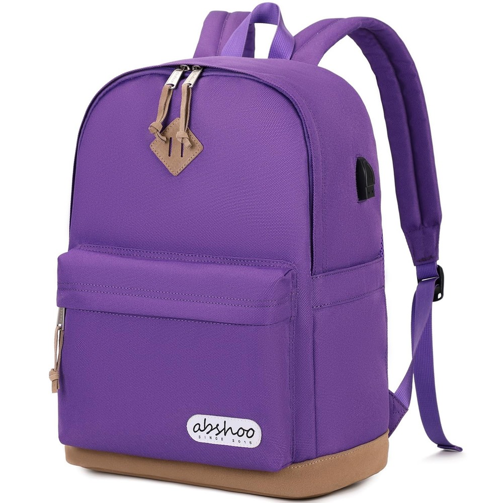 Basic School Backpack For College Middle High School Water Resistant Bookbag ...