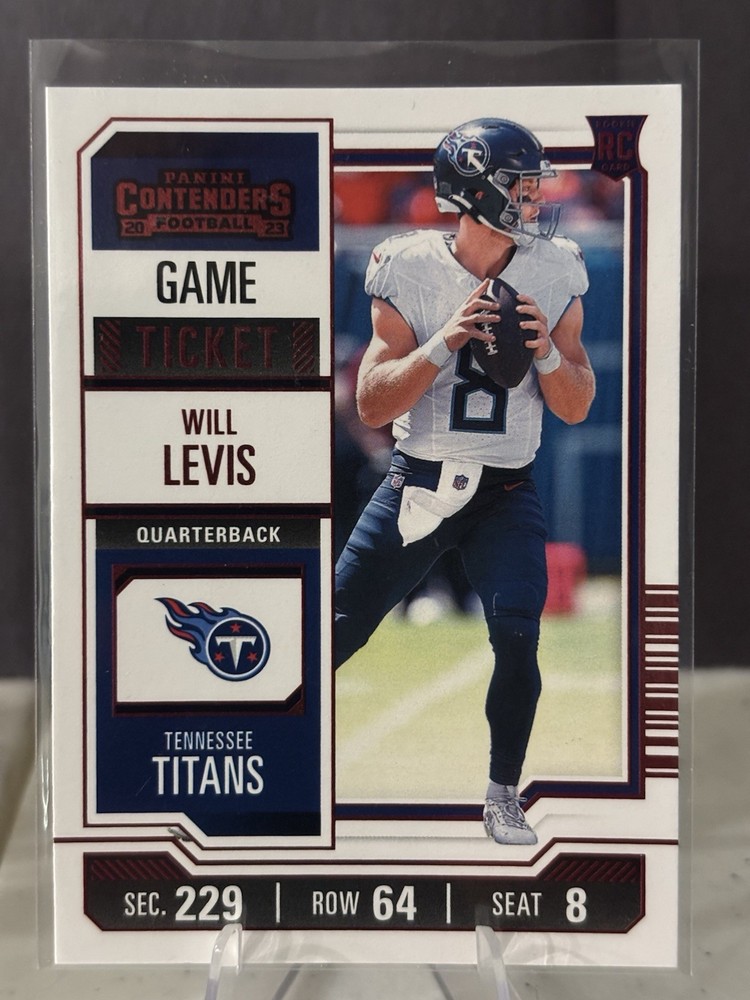 2023 Panini Contenders - Will Levis #97 Red Game Ticket (RC)