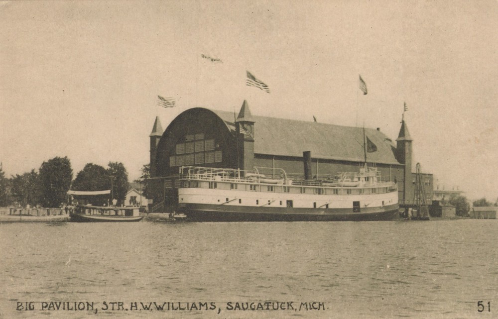 Saugatuck MI Michigan ~ Big Pavilion / Steamer H.W. Williams