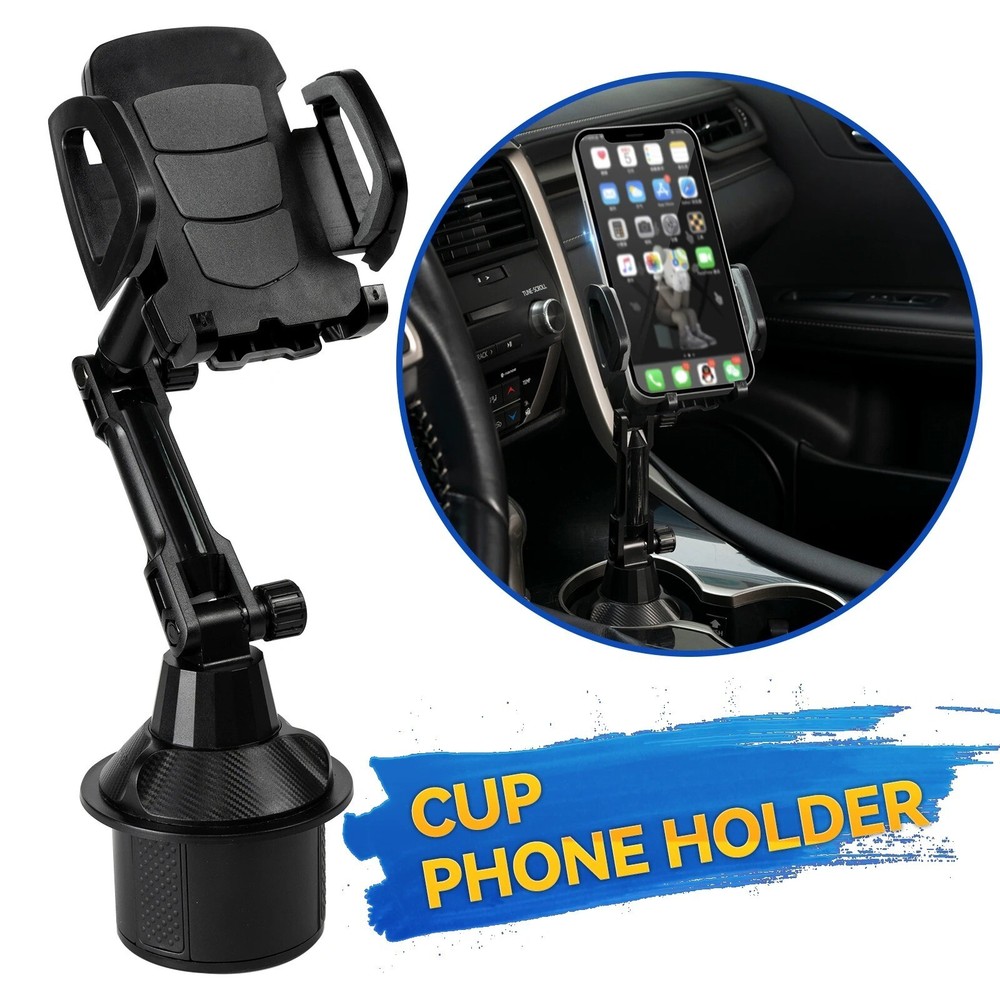 360°Adjustable Mount Car Cup Holder Gooseneck Universal Cell Phone Stand Cradle