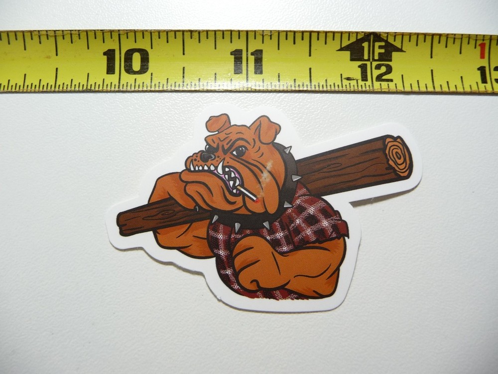 Bulldog Tough Lumberjack Vinyl Decal Sticker for Laptop Pet Lover Gift