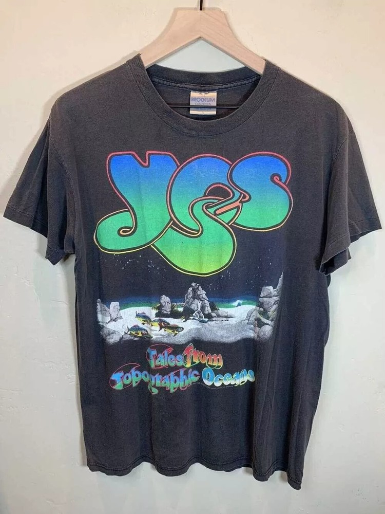 Vintage 1991 Yes Tales From Topographic Oceans Shirt Black Men Women S-5XL