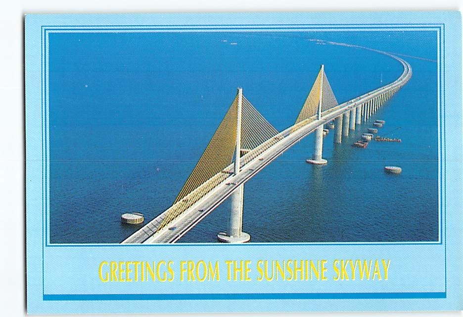 Postcard Greetings From The Sunshine Skyway St. Petersburg Florida USA