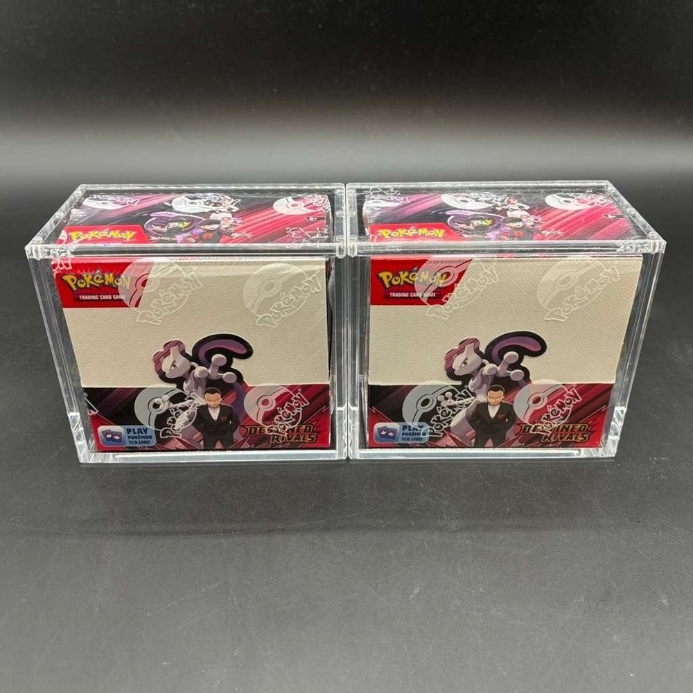 Lot (2) Pokemon SV10 Destined Rivals English Booster Boxes Sealed w/Acrylic CasePROBSTEIN is actively accepting consignments !!