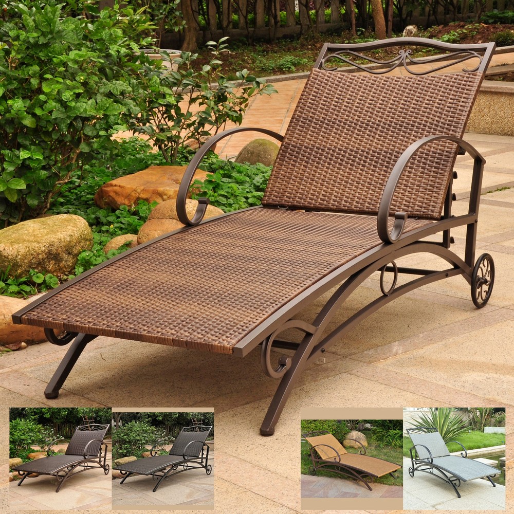 Valencia Resin Wicker Adjustable Chaise Lounge for Outdoor Relaxation  