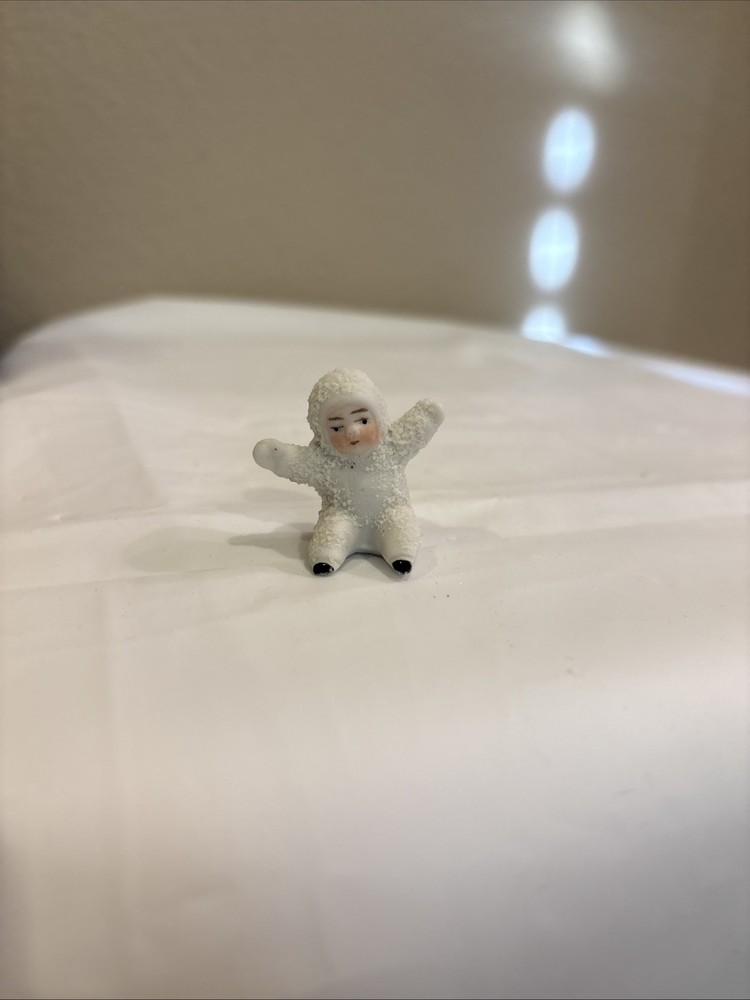 Adorable Vintage Germany Snow Baby Bisque Doll  Figurine