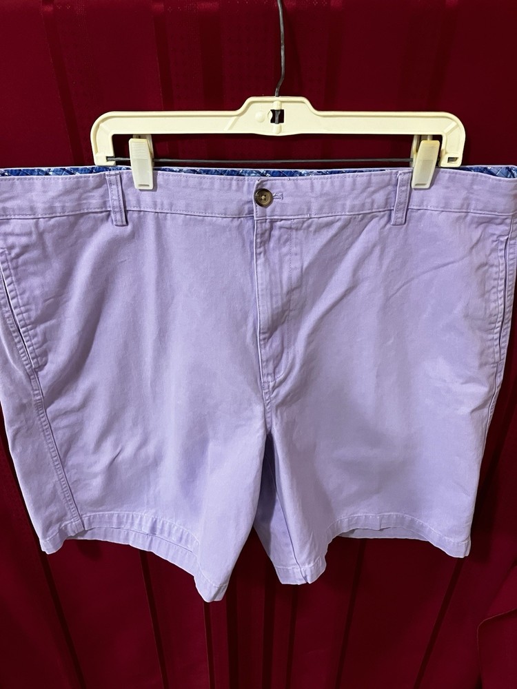 Chaps Men’s Shorts, 42”W, Purple, Flat Front, Cotton, 8.5” Inseam