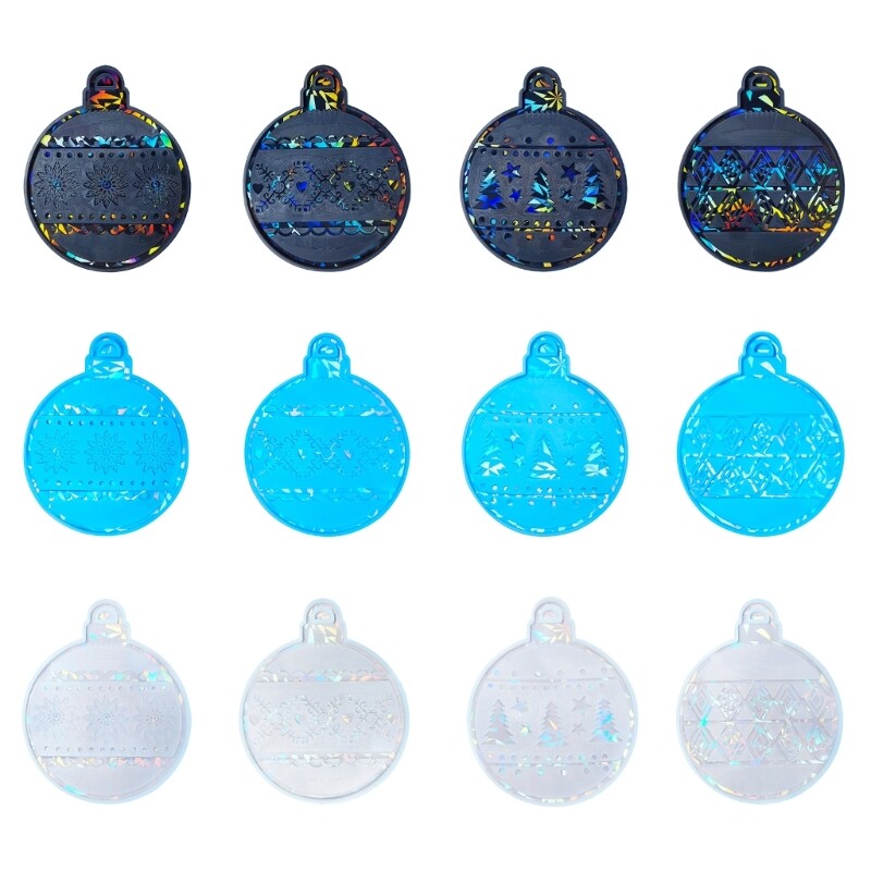 Christmas Molds Ornament Resin Molds Pendant Mould Clay Molds Cup Pad Moulds