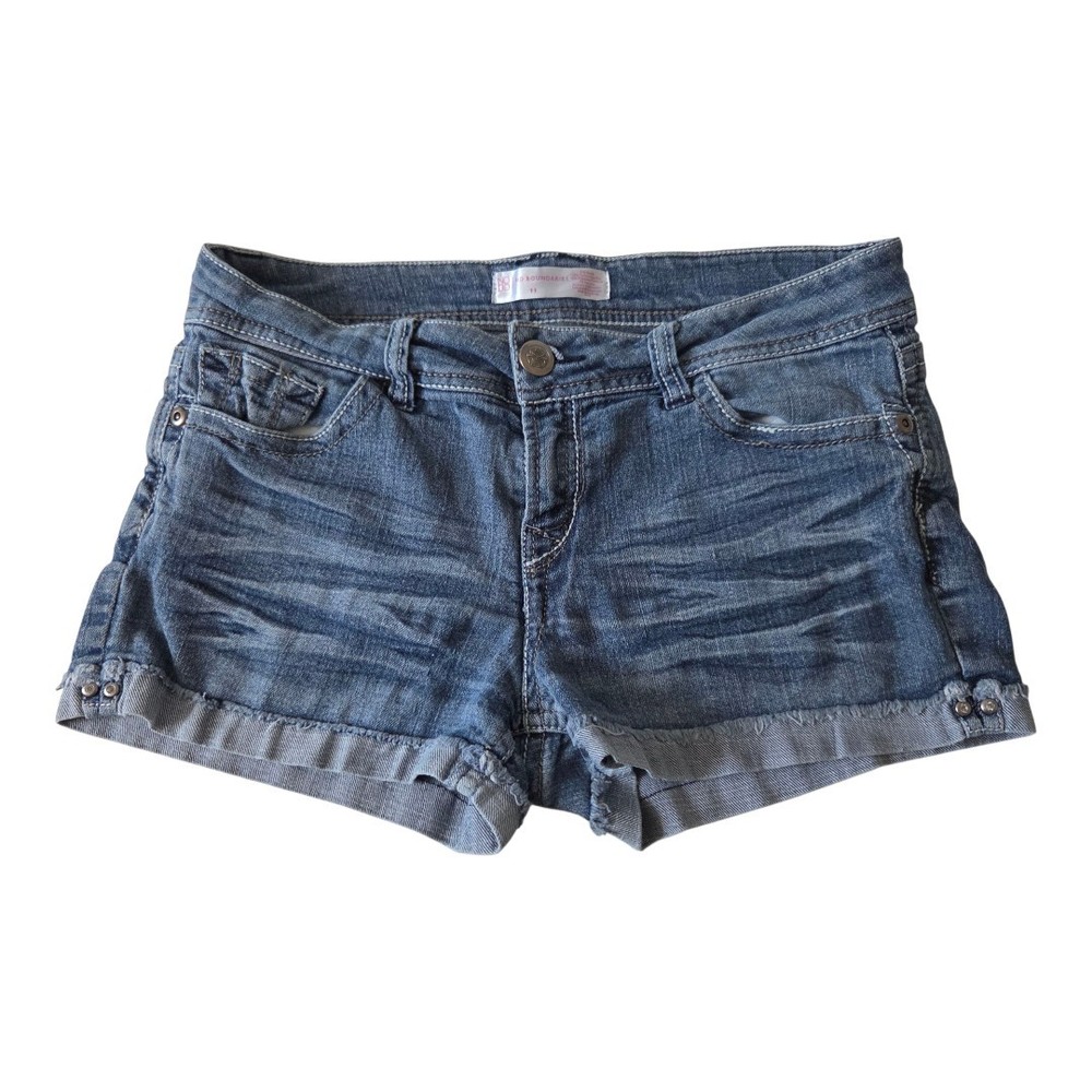No Boundaries Shorts Women’s Sz 11 Distressed Cut Off Stretch Jean Blue Low Rise