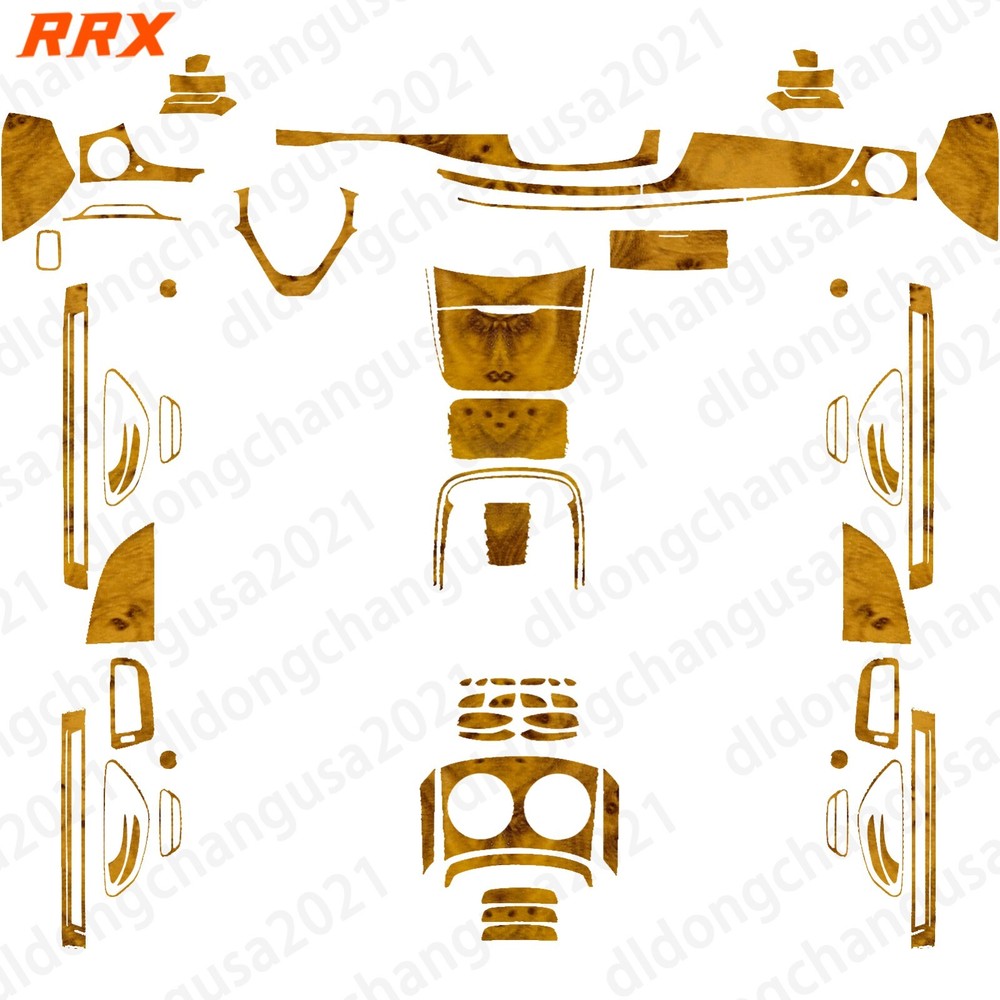 85Pcs Glossy Wood Grain Full Interior Trim Kits For Benz S-Class W222 2013-2020
